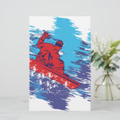 Cool Snowboarder Briefpapier (Staand voorkant)