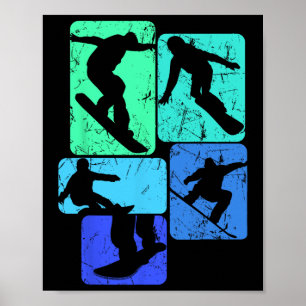 Cool Snowboarder Kleding en cadeau-ideeën Snowboar Poster