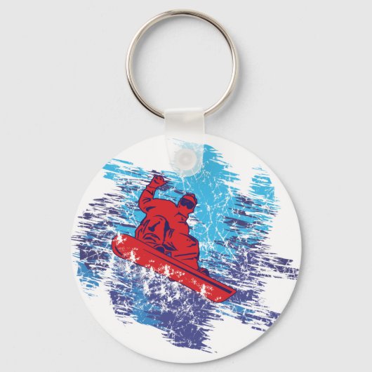 Cool Snowboarder Sleutelhanger (Voorkant)