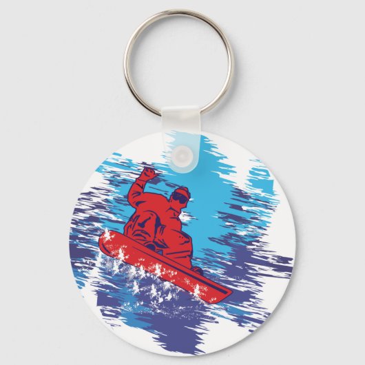 Cool Snowboarder Sleutelhanger (Voorkant)