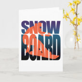 Cool Snowboarder Winter Sports Gift Kaart (Gele Bloem)