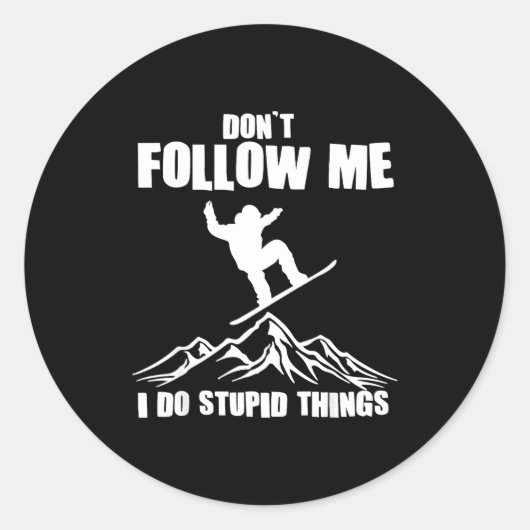 Cool Snowboarding Art For Men Women Snowboard Snow Ronde Sticker (Voorkant)