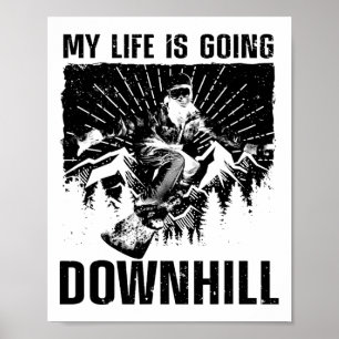 Cool Snowboarding Art voor mannen Snowboardsneeuw Poster