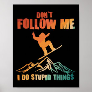 Cool Snowboarding Art voor mannen Snowboardsneeuw Poster