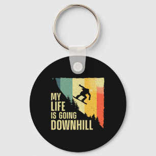 Cool Snowboarding Art voor Mannen Vrouwen Sneeuwbo Sleutelhanger