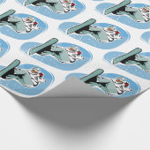 Cool Snowboarding Man Cadeaupapier (Hoek)