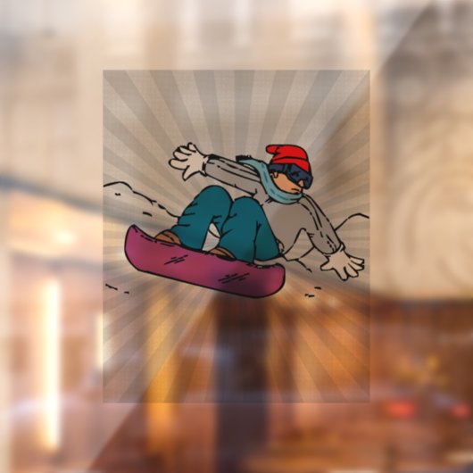 Cool Snowboarding | Snowboardliefhebbers |snowboar Raamsticker (Vel 2)