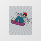 Cool Snowboarding | Snowboardliefhebbers |snowboar Raamsticker (Vel)