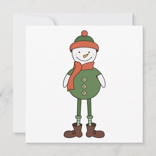 Cool Snowman Bedankkaart (Voorkant)