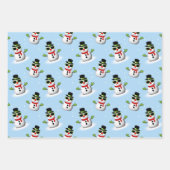 Cool Snowman Christmas Winter Feestdagen patroon Inpakpapier Vel (Voorkant)