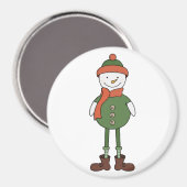 Cool Snowman Magneet (Voorkant / Achterkant)