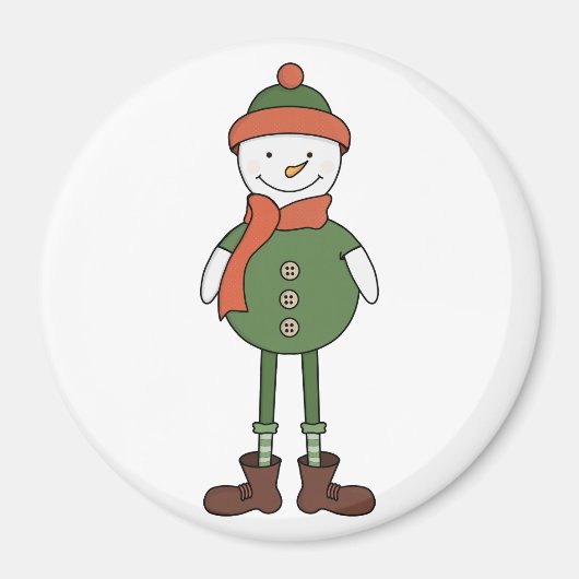 Cool Snowman Magneet (Voorkant)