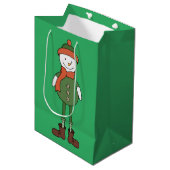 Cool Snowman Medium Cadeauzakje (Voorkant Gekanteld)
