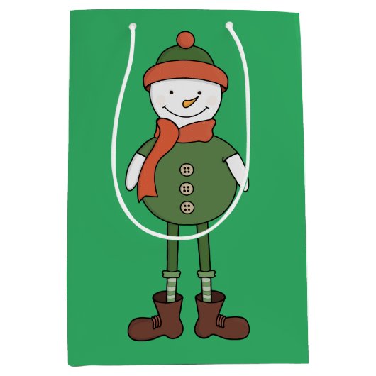 Cool Snowman Medium Cadeauzakje (Voorkant)