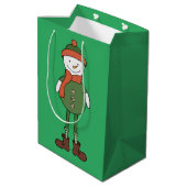 Cool Snowman Medium Cadeauzakje (Achterkant Gekanteld)