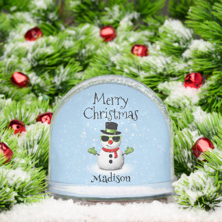 Cool Snowman Merry Christmas Winter Custom name