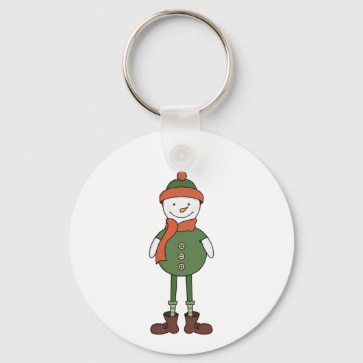 Cool Snowman Sleutelhanger (Voorkant)