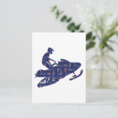 Cool Snowmobiler Briefkaart (Staand voorkant)