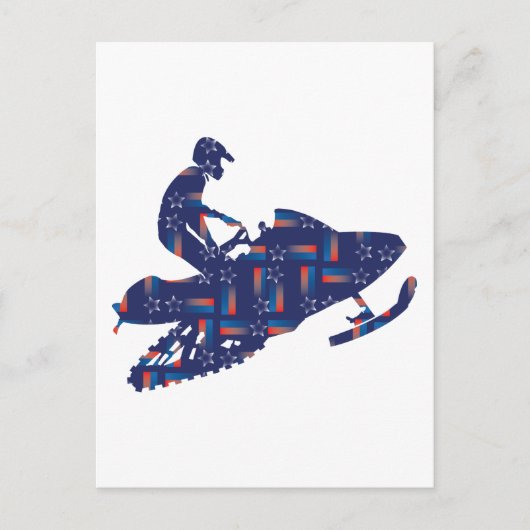 Cool Snowmobiler Briefkaart (Voorkant)