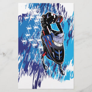 Cool Snowmobiler Briefpapier