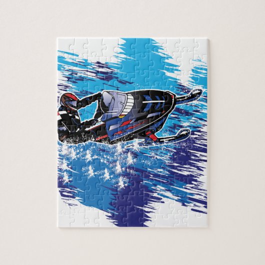Cool Snowmobiler Legpuzzel (Verticaal)
