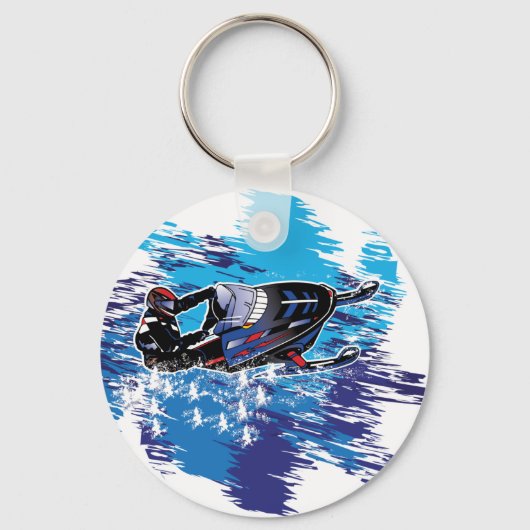 Cool Snowmobiler Sleutelhanger (Voorkant)
