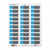 COOL SOCCER Bar Mitzvah retouradres label (Full Sheet)