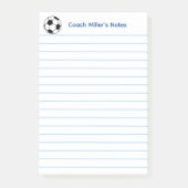 Cool Soccer Coach Lined Custom Post-it® Notes (Voorkant)