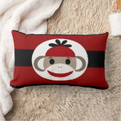 Cool Sock Monkey Beanie Pet Red Black Stripes Kussen (Deken)