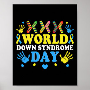 Cool Socks World Downsyndroom Bewustzijn Ondersteu Poster