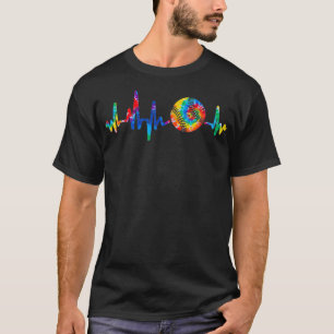 Cool Softball Heartbeat Tie dye Mannen Vrouwen Sof T-shirt