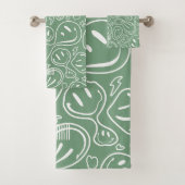 Cool Sourire Visage Melting Sourire Motif Sage Ver (En situation)