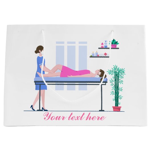 cool spa amoureux de fête ajouter texte Grand sac  (Devant)