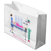 cool spa amoureux de fête ajouter texte Grand sac  (Devant Angle)