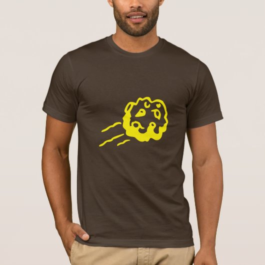 Cool Space Astroid Comet Design Geek T-shirt (Voorkant)
