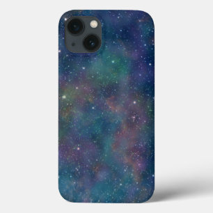 Cool Space Galaxy Stars Waterverf Pattern iPhone 13 Hoesje