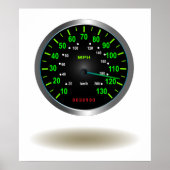Cool Speedometer Embleem Poster (Voorkant)