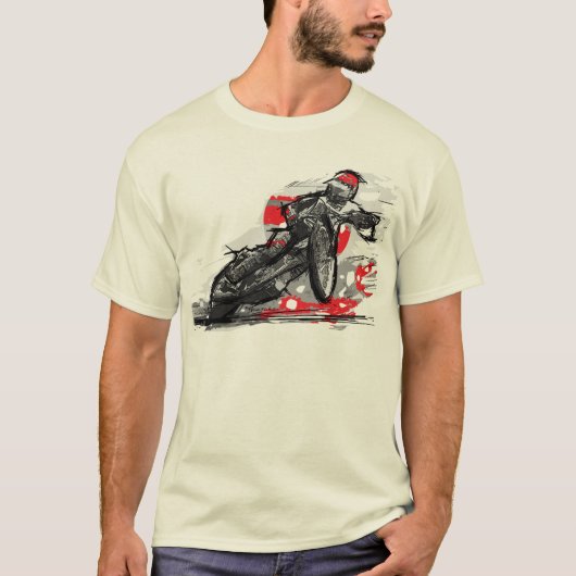 Cool Speedway Motorcycle Racer T-shirt (Voorkant)