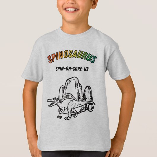 Cool Spinosaurus Dinosaur T-Shirt (Voorkant)