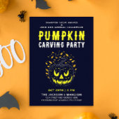 Cool Spooky Halloween Nacht Pompoen Carving Party Kaart
