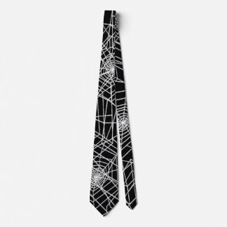 Cool Spooky Spider Web Satin Necktie Stropdas