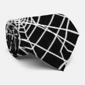 Cool Spooky Spider Web Satin Necktie Stropdas (Opgerold)