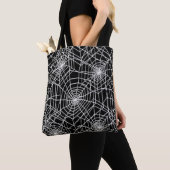 Cool Spooky Spider Webs Tote Bag (Dichtbij)