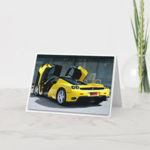 Cool Sports Car Happy Birthday Poem Kaart