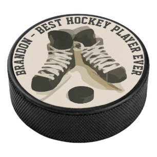 Cool Sporty Best Hockey Player Ever Hockey Schaats Hockey Puck