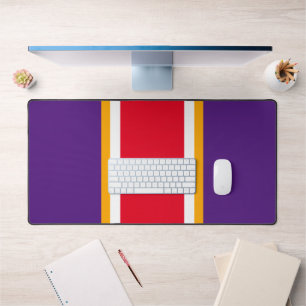 Cool Sporty Bright Red Royal Purple Racing Stripes
