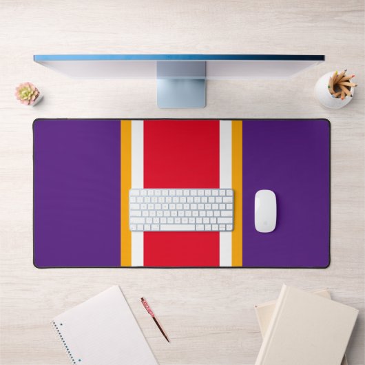 Cool Sporty Bright Red Royal Purple Racing Stripes (Bureau 1)