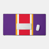 Cool Sporty Bright Red Royal Purple Racing Stripes (Clavier et souris)
