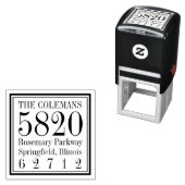 Cool Square gepersonaliseerde rubberen stempel (In situ)