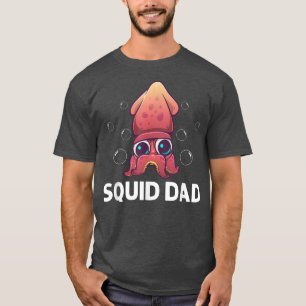 Cool Squid for Dad Father Octopus Biology Zee Anim T-shirt
